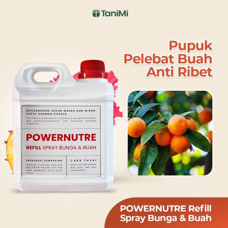 REFILL 1 LITER SPRAY BUNGA&BUAH (PUPUK PERANGSANG DAN PELEBAT BUNGA&BUAH)